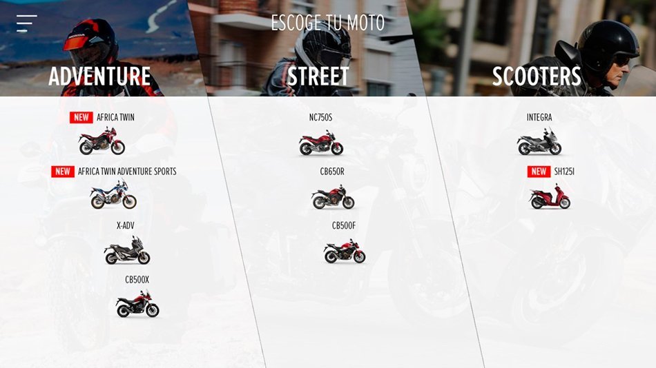 App Honda Motorcycles Experience